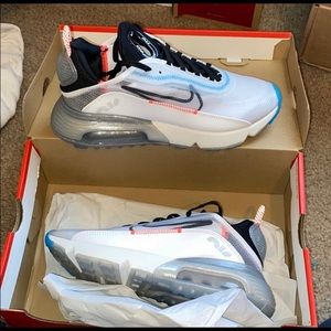 White/black pure platinum air max 2090s